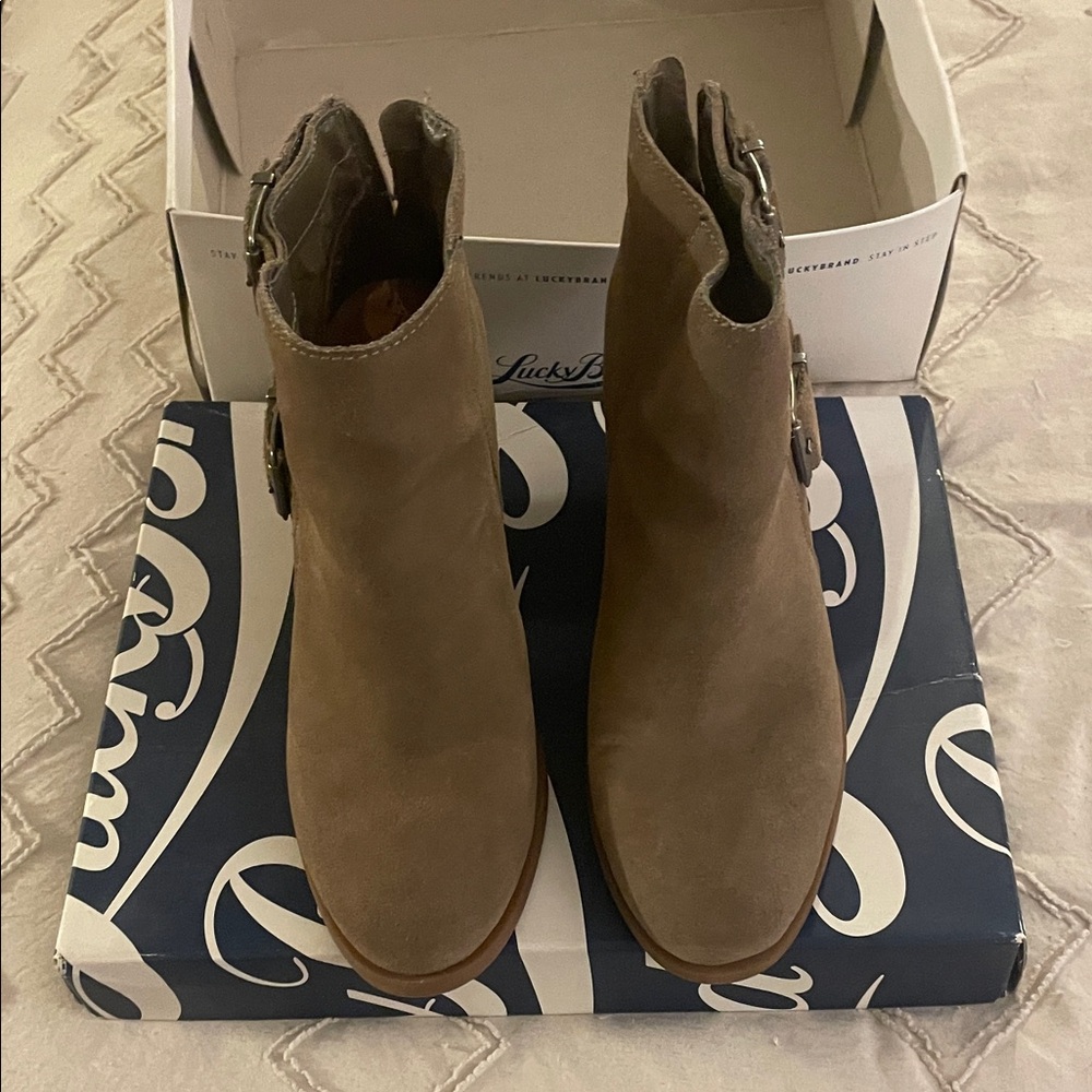 Lucky Brand Brown Ankle Booties for Women